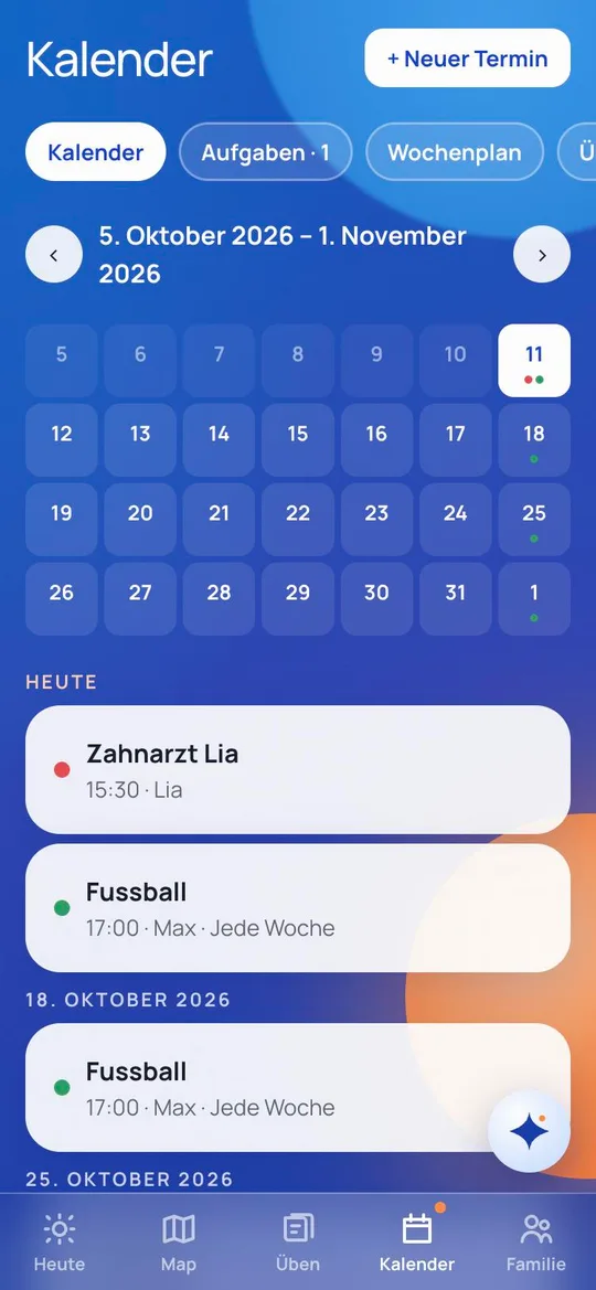 Dieselbe Woche auf beiden Handys